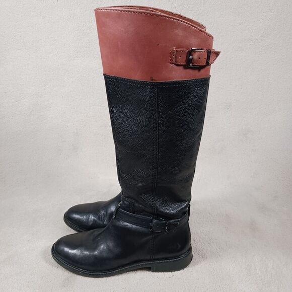 Gianni Bini Two Toned Brown & Black Riding Boots Gianni Bini 8M Equestrian VGUC - Picture 2 of 9